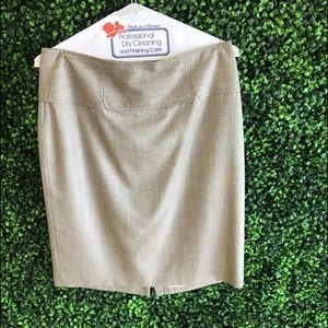 Brown/gold executive pencil skirt